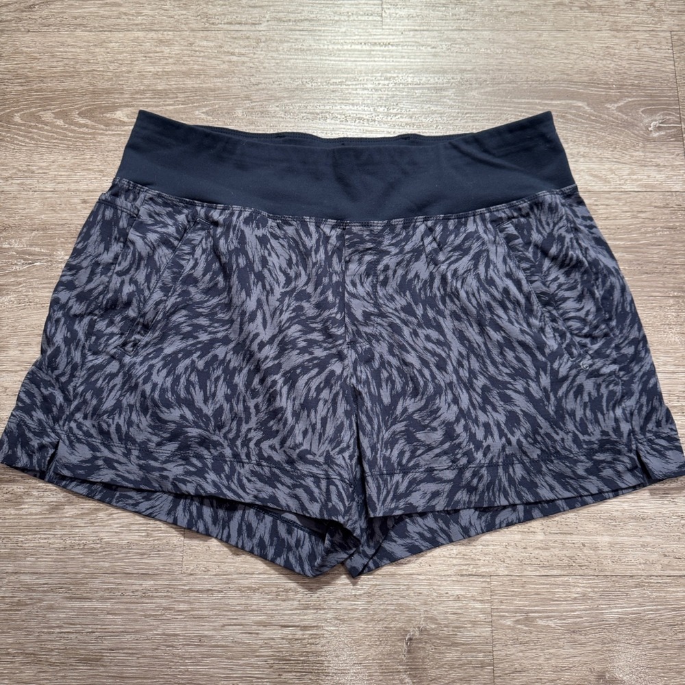 Athleta Shorts Women 14 Blue Nylon Hiking Outdoor Trekkie North Trail Gorpcore